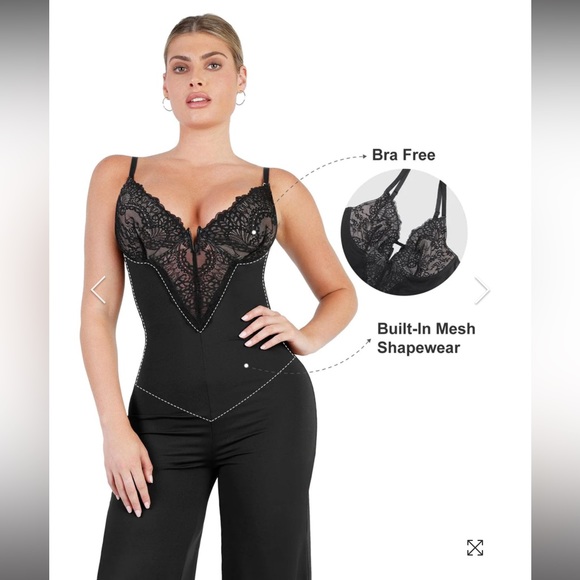 LACE DETAIL JUMPSUIT - Picture 3 of 5